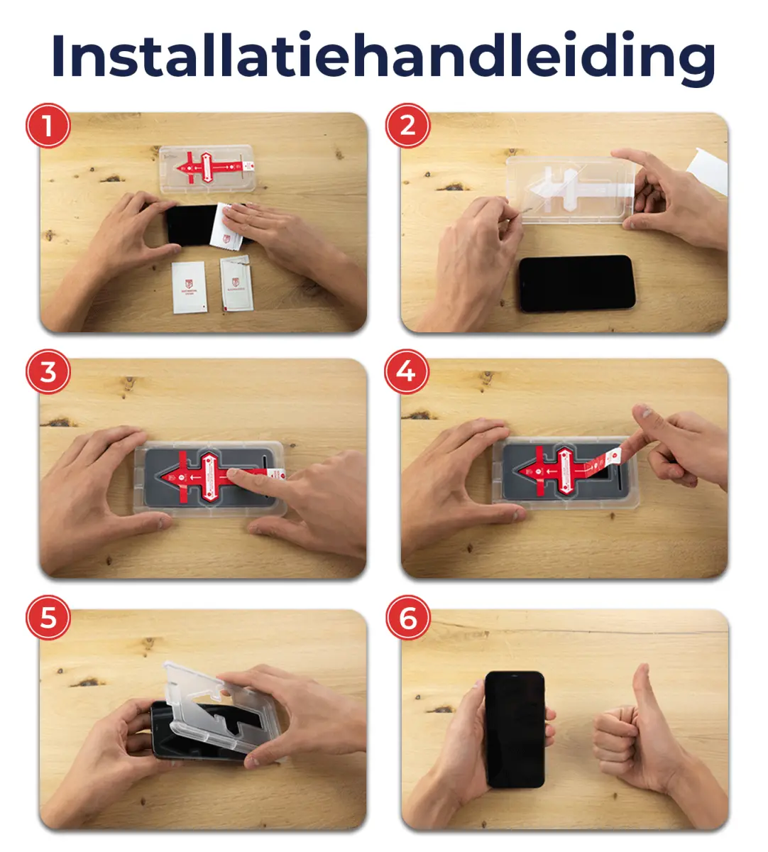 Rosso Samsung Galaxy S23 FE Privacy Glass met Installatietray afbeelding 4