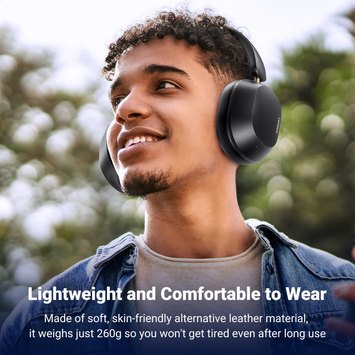 Ugreen Hi Tune Max 5C ANC Draadloze Koptelefoon Hi-Res Audio Zwart afbeelding 2