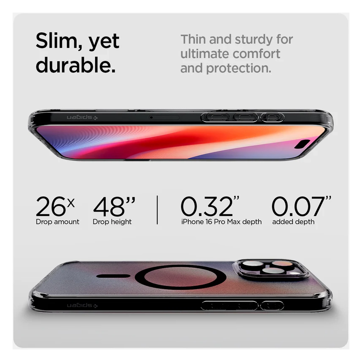 Spigen Ultra Hybrid T iPhone 16 Pro Max Hoesje MagSafe Back Cover Frosted Zwart afbeelding 10