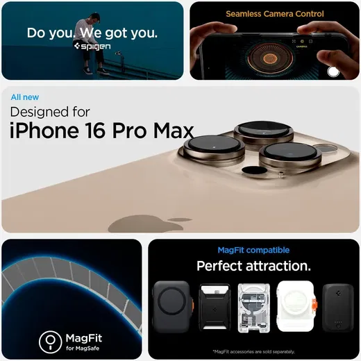 Spigen Ultra Hybrid T iPhone 16 Pro Max Hoesje MagSafe Back Cover Frosted Zwart afbeelding 3