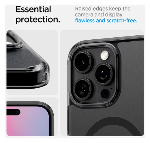 Spigen Ultra Hybrid T iPhone 16 Pro Max Hoesje MagSafe Back Cover Frosted Zwart afbeelding 9