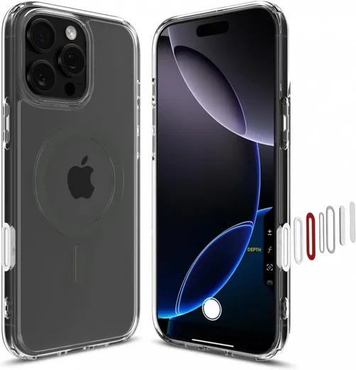 Spigen Ultra Hybrid T iPhone 16 Pro Max Hoesje MagSafe Back Cover Grijs afbeelding 1