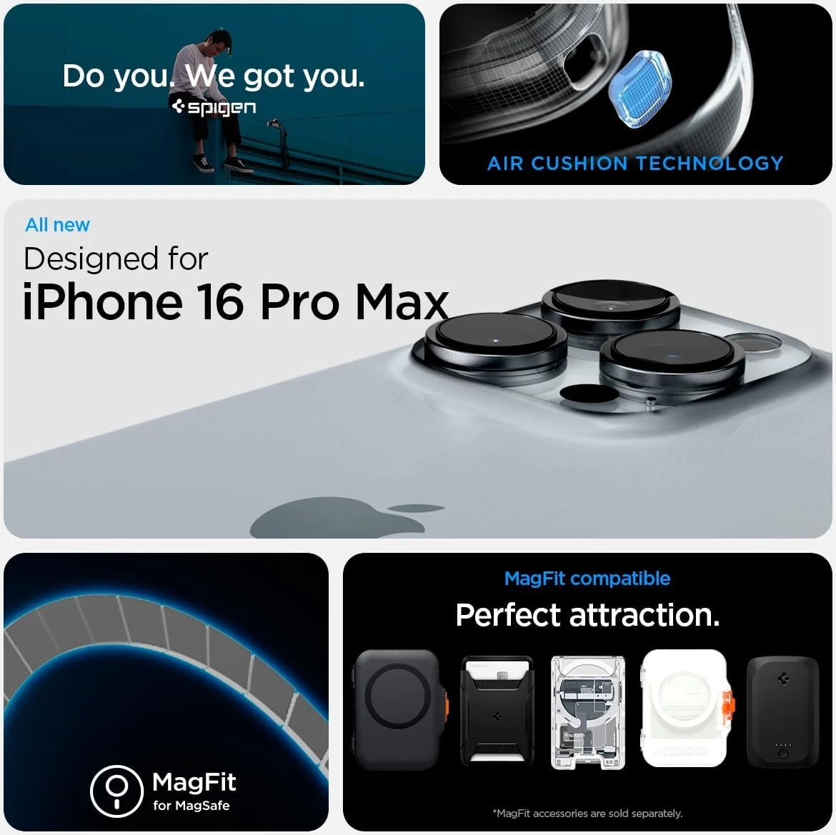 Spigen Ultra Hybrid T iPhone 16 Pro Max Hoesje MagSafe Back Cover Grijs afbeelding 3