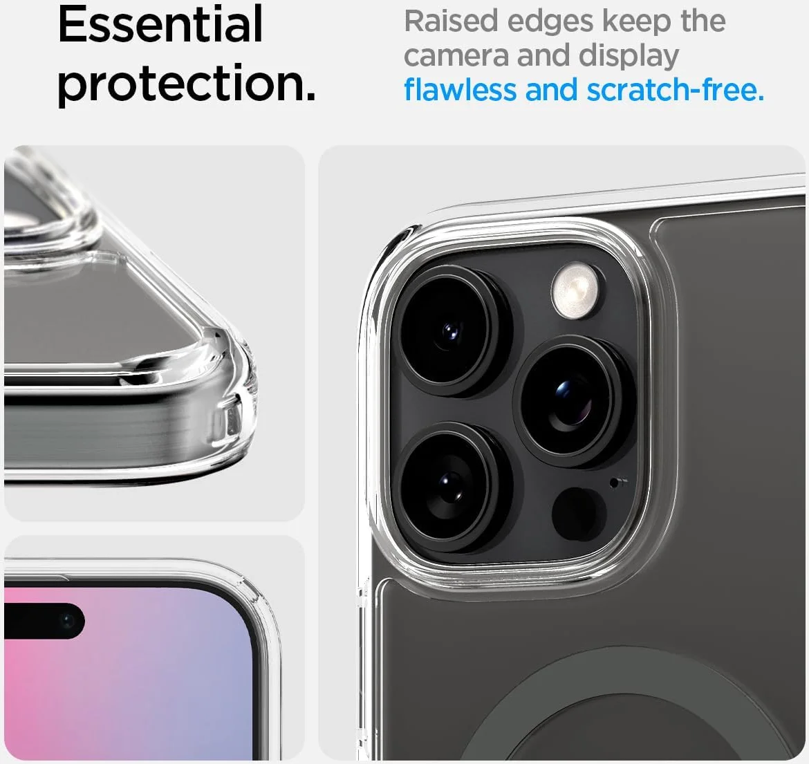 Spigen Ultra Hybrid T iPhone 16 Pro Max Hoesje MagSafe Back Cover Grijs afbeelding 6