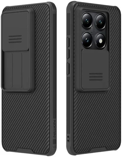 Nillkin CamShield Xiaomi 14T Pro Hoesje met Camera Slider Back Cover Zwart afbeelding 1