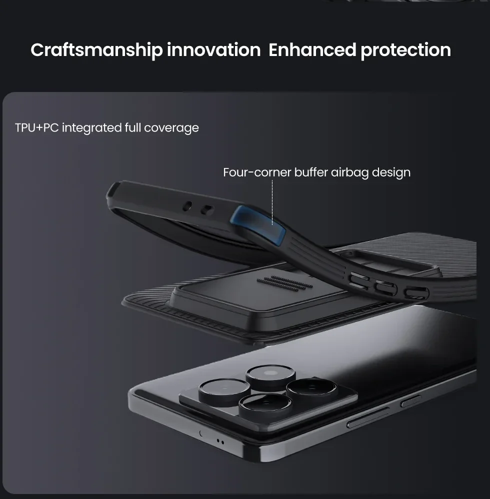 Nillkin CamShield Xiaomi 14T Pro Hoesje met Camera Slider Back Cover Blauw afbeelding 7