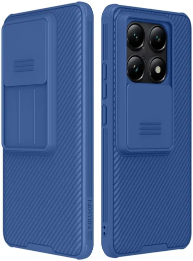 Nillkin CamShield Xiaomi 14T Hoesje met Camera Slider Back Cover Blauw afbeelding 1