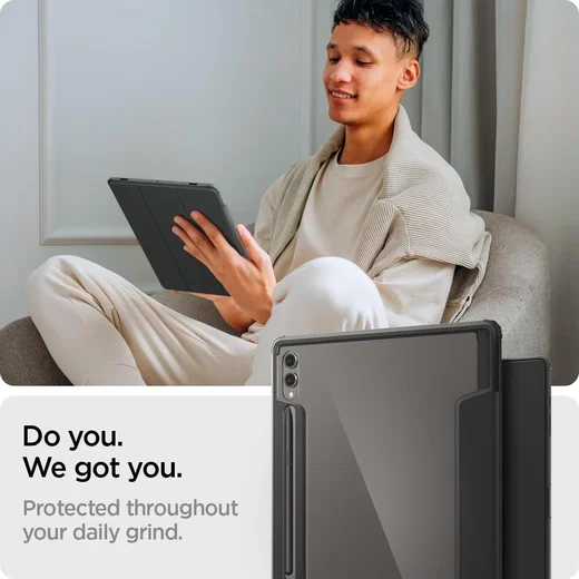 Spigen Ultra Hybrid Pro Samsung Galaxy Tab S10 / S9 / S8 Ultra Hoes Zwart afbeelding 2