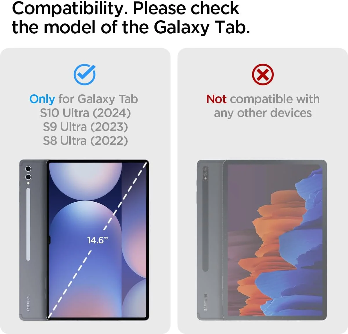 Spigen Ultra Hybrid Pro Samsung Galaxy Tab S10 / S9 / S8 Ultra Hoes Zwart afbeelding 4