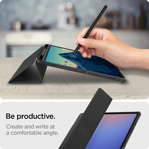 Spigen Ultra Hybrid Pro Samsung Galaxy Tab S10 / S9 / S8 Ultra Hoes Zwart afbeelding 5