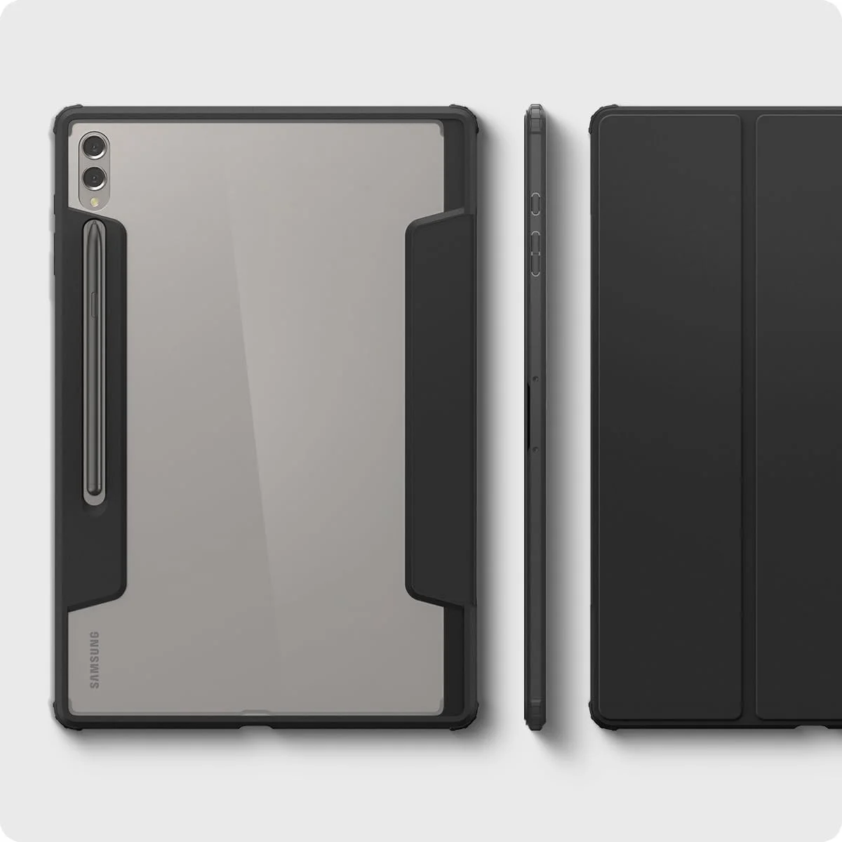 Spigen Ultra Hybrid Pro Samsung Galaxy Tab S10 / S9 / S8 Ultra Hoes Zwart afbeelding 7