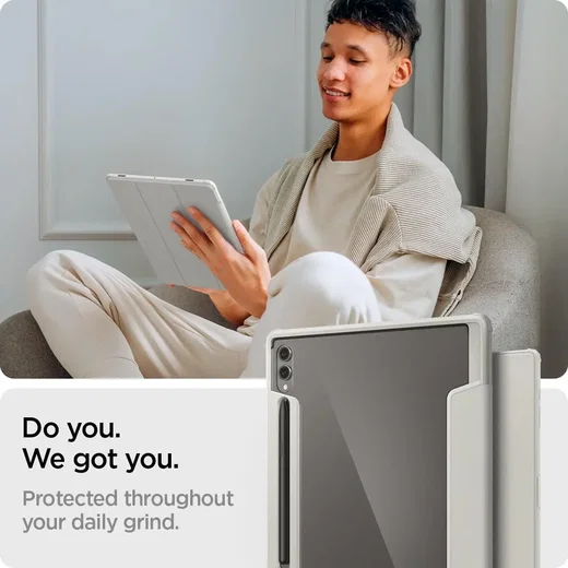 Spigen Ultra Hybrid Pro Samsung Galaxy Tab S10 / S9 / S8 Ultra Hoes Grijs afbeelding 2