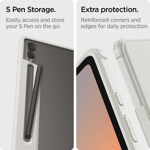 Spigen Ultra Hybrid Pro Samsung Galaxy Tab S10 / S9 / S8 Ultra Hoes Grijs afbeelding 5