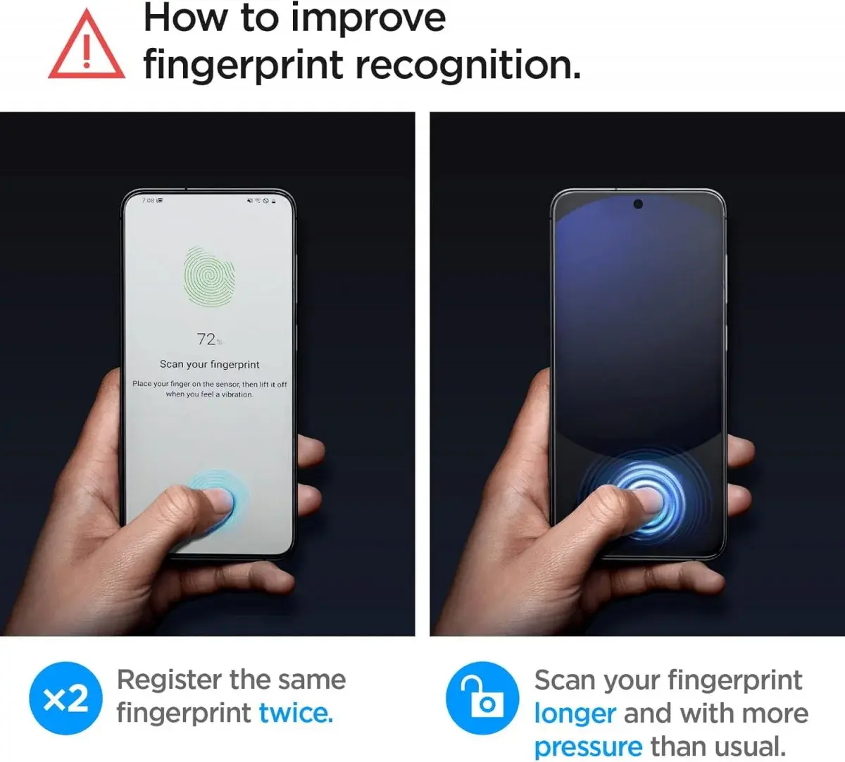 Spigen AlignMaster Samsung A56 / S24 FE Screen Protector Tempered Glass (2-Pack) afbeelding 5