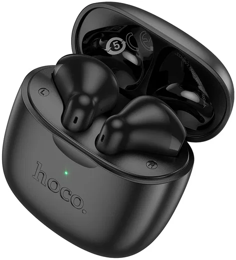 Hoco Draadloze Oortjes Bluetooth Half In-Ear Met Microfoon Zwart afbeelding 2