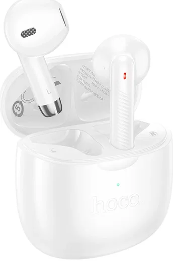 Hoco Draadloze Oortjes Bluetooth Half In-Ear Met Microfoon Wit afbeelding 1