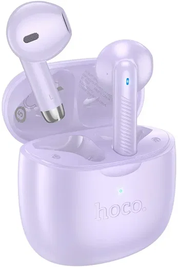 Hoco EW201 Draadloze Bluetooth Half In-Ear Oordoppen Paars afbeelding 1