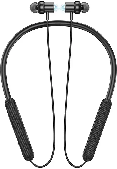 Hoco Bluetooth In-Ear Oordopjes met Nekband Zwart afbeelding 2