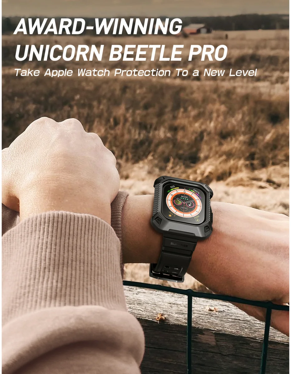 SUPCASE UB Pro - Apple Watch 11/10 46MM Hoesje - met Bandje - Zwart afbeelding 3