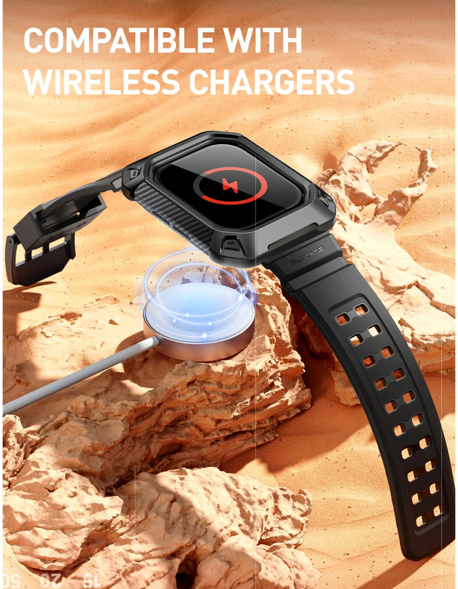 SUPCASE UB Pro - Apple Watch 11/10 46MM Hoesje - met Bandje - Zwart afbeelding 8