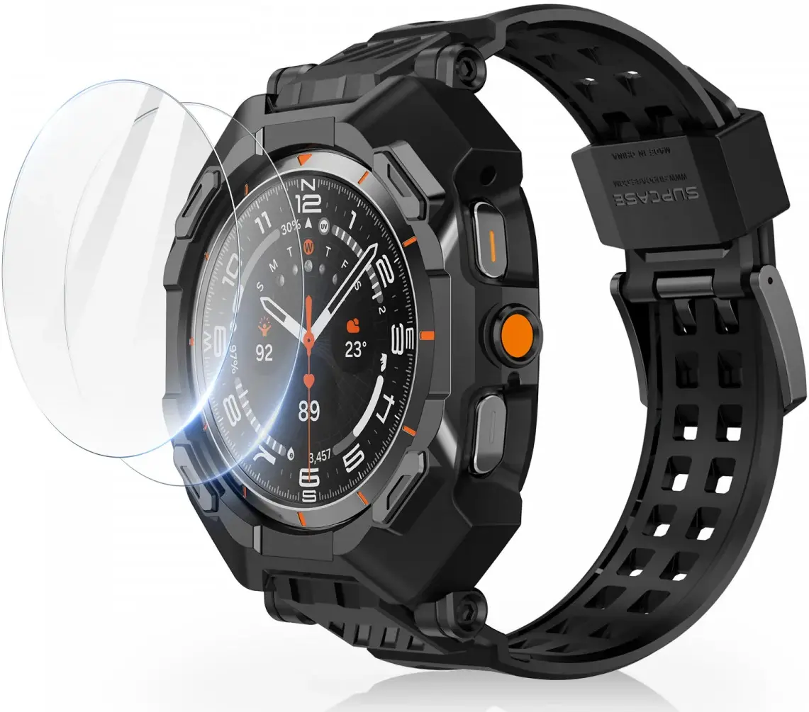 SUPCASE - Samsung Galaxy Watch Ultra Hoesje - met Bandje + Tempered Glass 2-Pack afbeelding 1