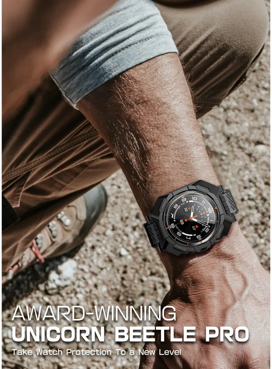 SUPCASE - Samsung Galaxy Watch Ultra Hoesje - met Bandje + Tempered Glass 2-Pack afbeelding 8