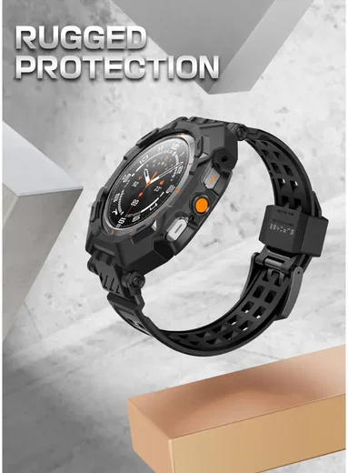 SUPCASE - Samsung Galaxy Watch Ultra Hoesje - met Bandje + Tempered Glass 2-Pack afbeelding 5