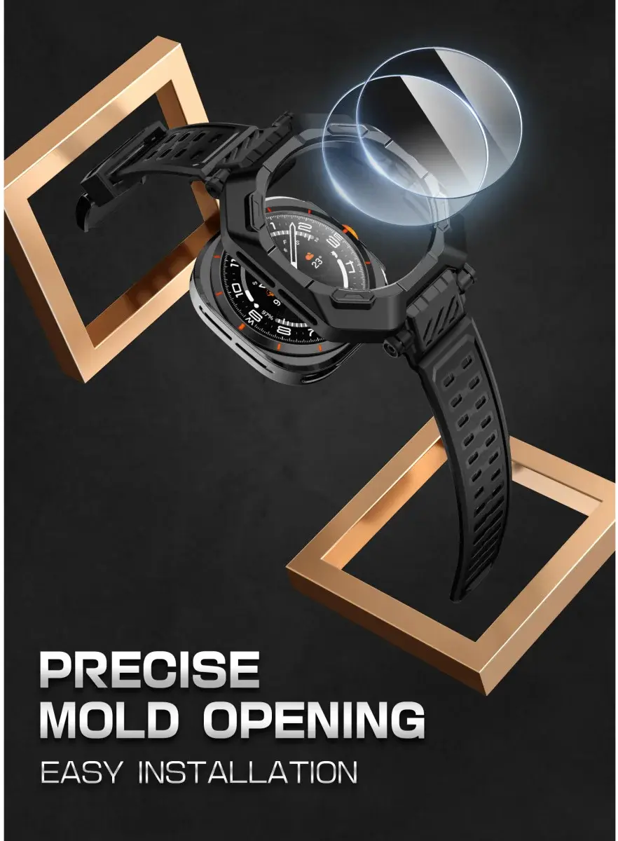 SUPCASE - Samsung Galaxy Watch Ultra Hoesje - met Bandje + Tempered Glass 2-Pack afbeelding 6