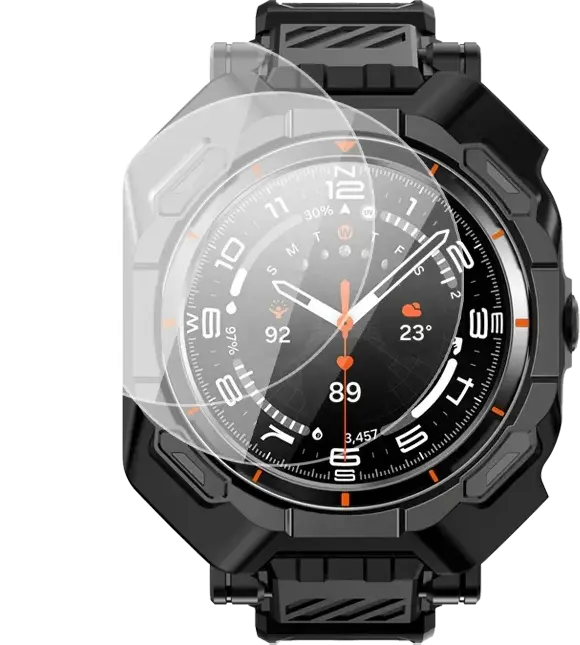SUPCASE - Samsung Galaxy Watch Ultra Hoesje - met Bandje + Tempered Glass 2-Pack afbeelding 9