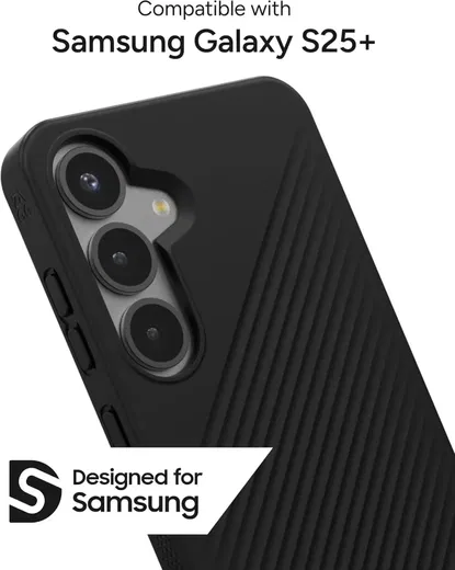 ZAGG Luxe Samsung Galaxy S25 Plus Hoesje 3M Valbescherming Zwart afbeelding 4