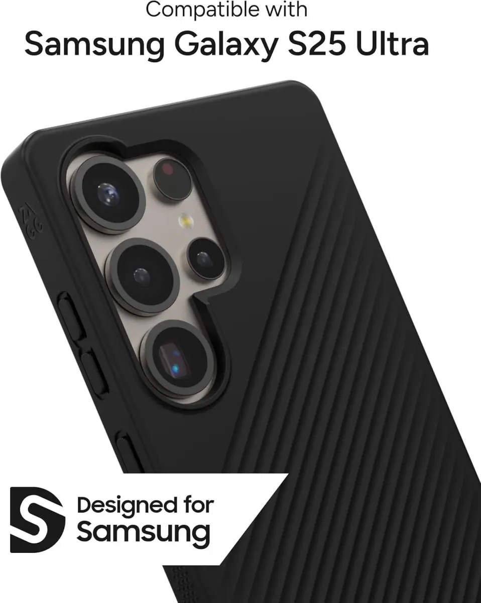 ZAGG Luxe Samsung Galaxy S25 Ultra Hoesje 3M Valbescherming Zwart afbeelding 3