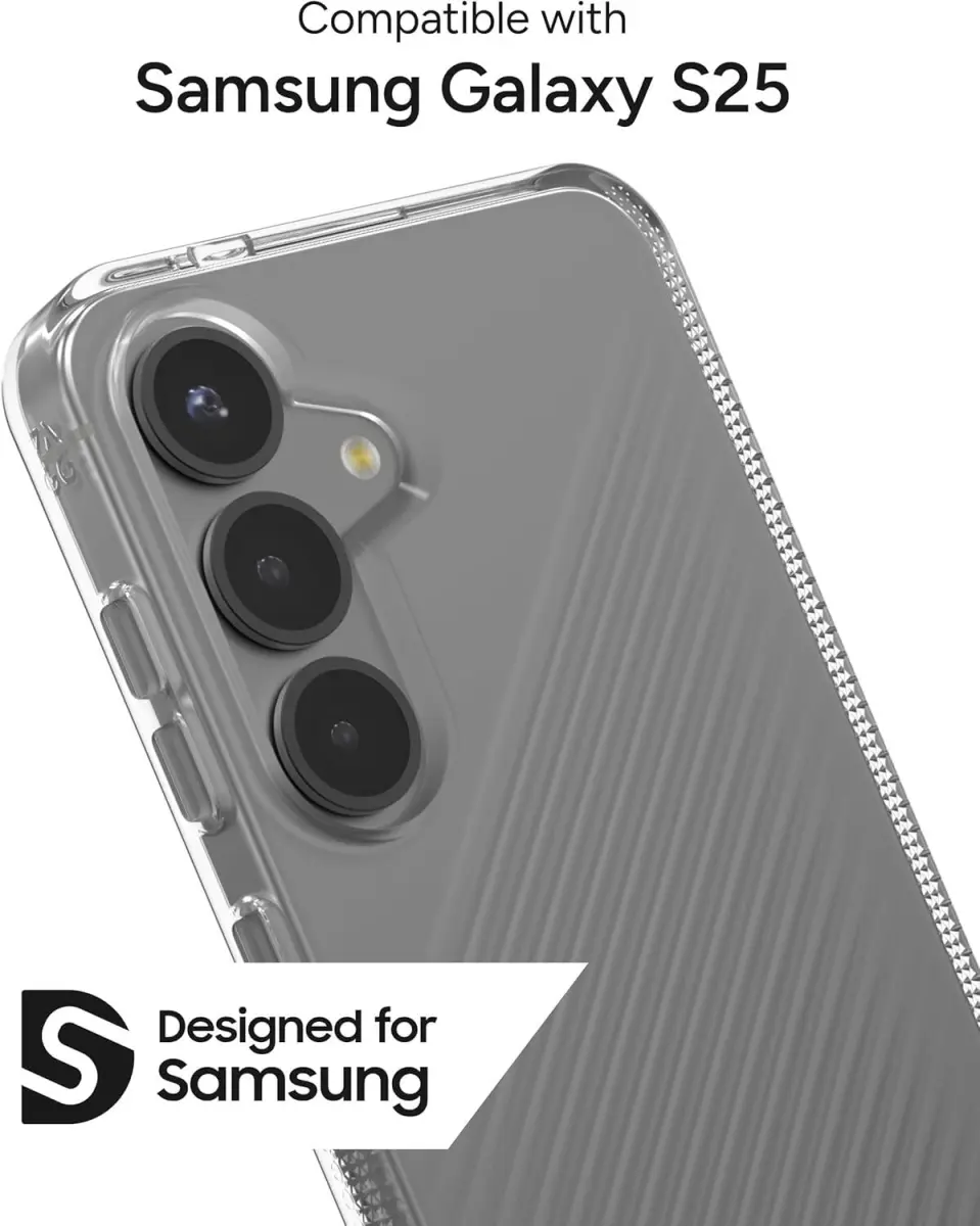 ZAGG Luxe Samsung Galaxy S25 Hoesje Back Cover 3M Valbescherming Transparant afbeelding 3