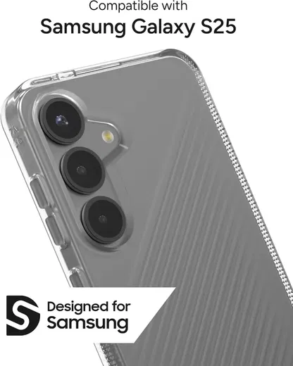 ZAGG Luxe Samsung Galaxy S25 Hoesje Back Cover 3M Valbescherming Transparant afbeelding 3