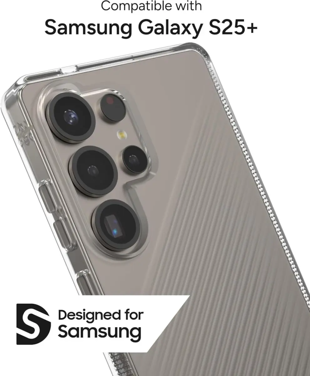 ZAGG Luxe Samsung Galaxy S25 Plus Hoesje 3M Valbescherming Transparant afbeelding 4