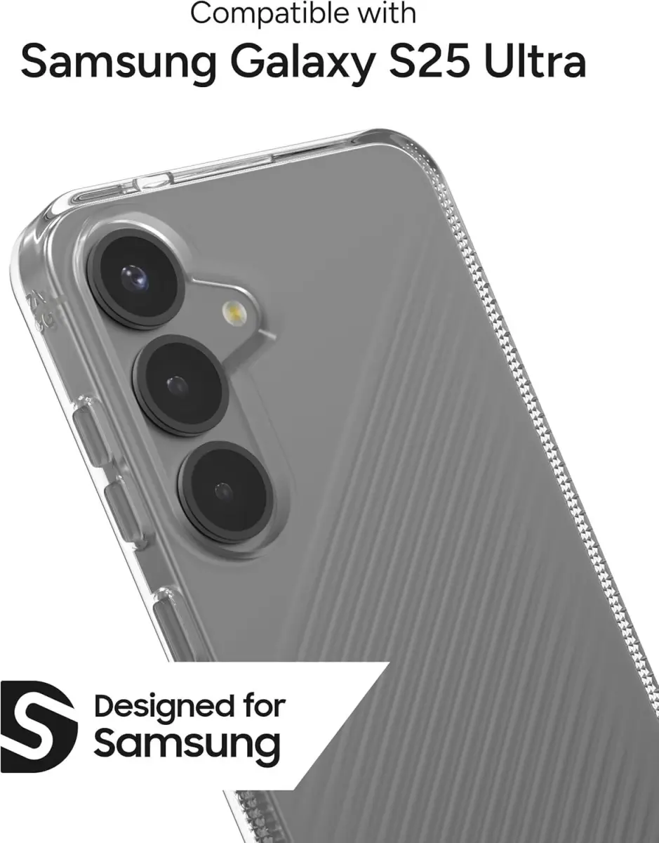 ZAGG Luxe Samsung Galaxy S25 Ultra Hoesje 3M Valbescherming Transparant afbeelding 3