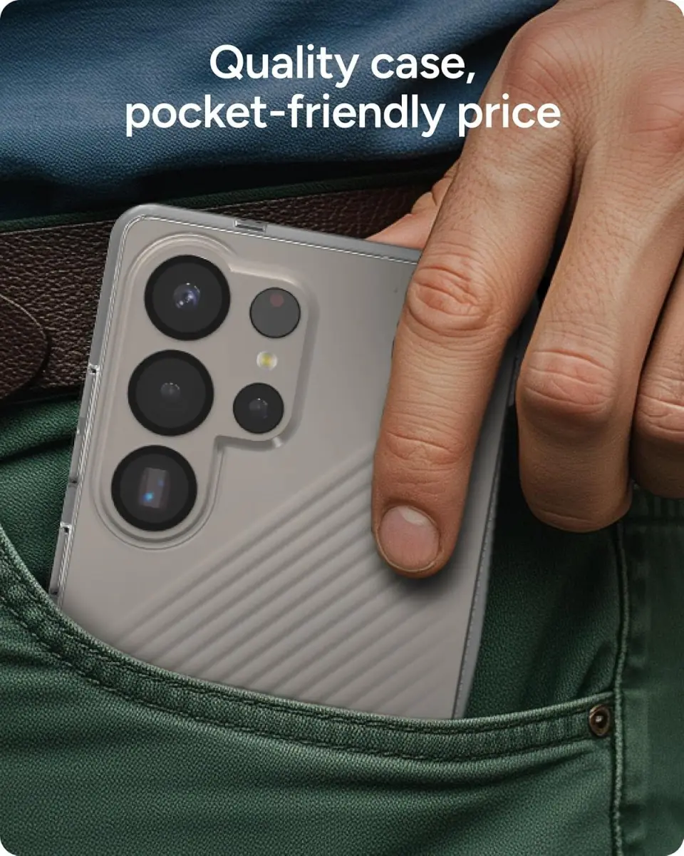 ZAGG Luxe Samsung Galaxy S25 Ultra Hoesje 3M Valbescherming Transparant afbeelding 5