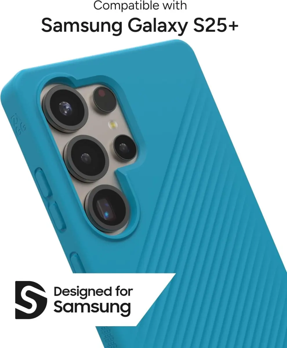 ZAGG Luxe Samsung Galaxy S25 Plus Hoesje 3M Valbescherming Blauw afbeelding 4