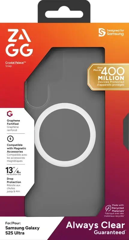 ZAGG Crystal Palace Snap Samsung Galaxy S25 Ultra Hoesje Magsafe Transparant afbeelding 12