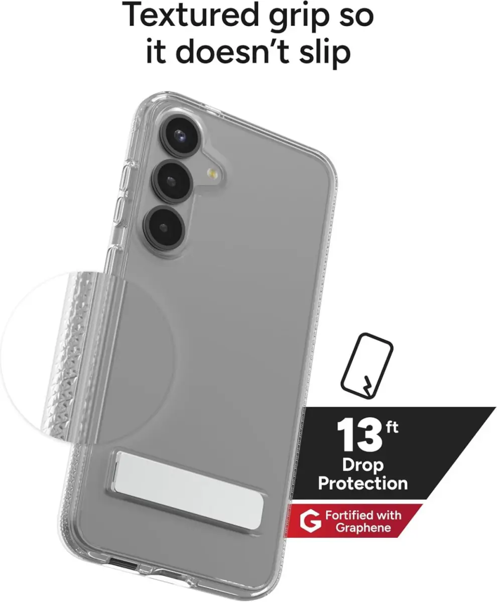 ZAGG Crystal Palace Kickstand Samsung Galaxy S25 Plus Hoesje Transparant afbeelding 3