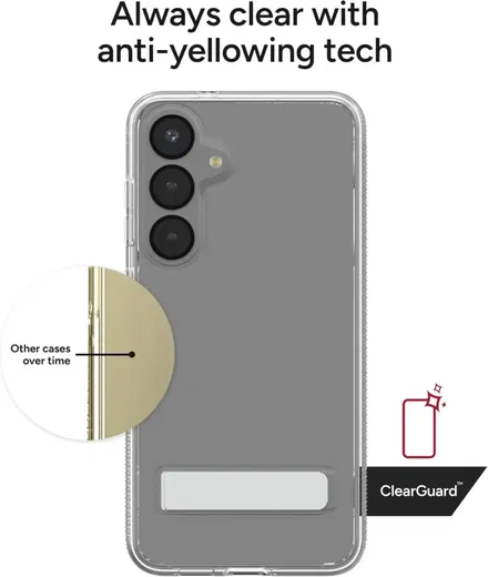 ZAGG Crystal Palace Kickstand Samsung Galaxy S25 Plus Hoesje Transparant afbeelding 7