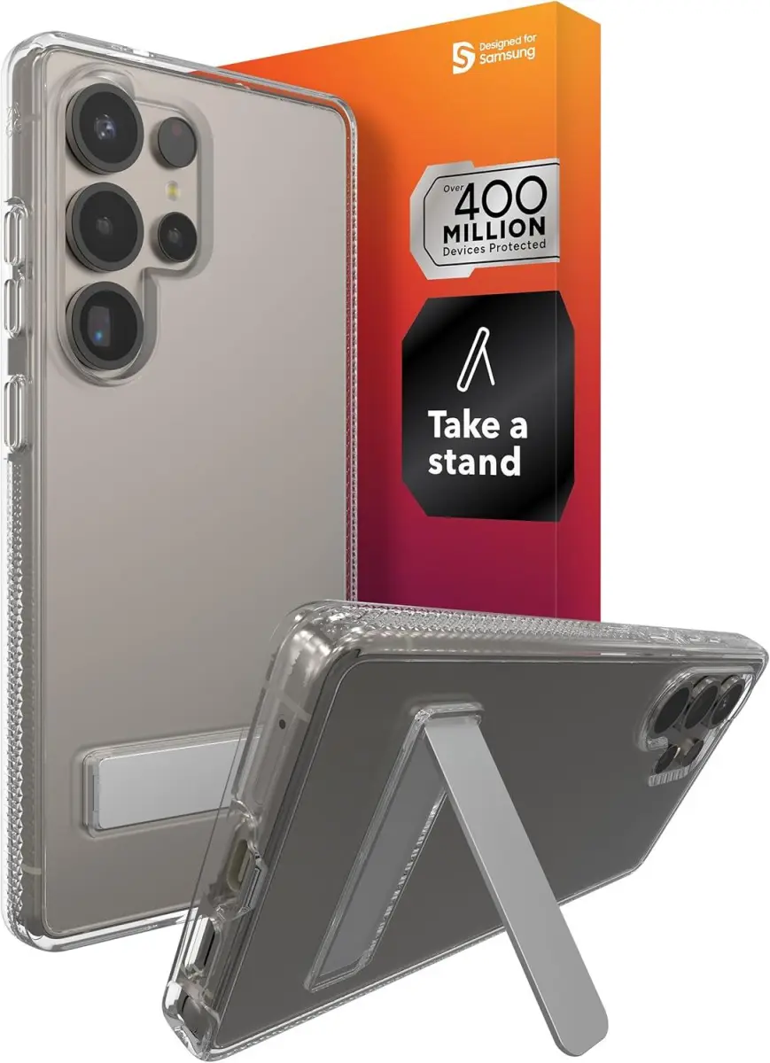 ZAGG Crystal Palace Kickstand Samsung Galaxy S25 Ultra Hoesje Transparant afbeelding 1