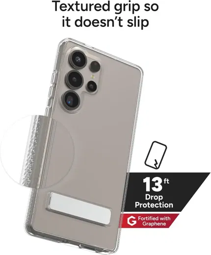 ZAGG Crystal Palace Kickstand Samsung Galaxy S25 Ultra Hoesje Transparant afbeelding 3