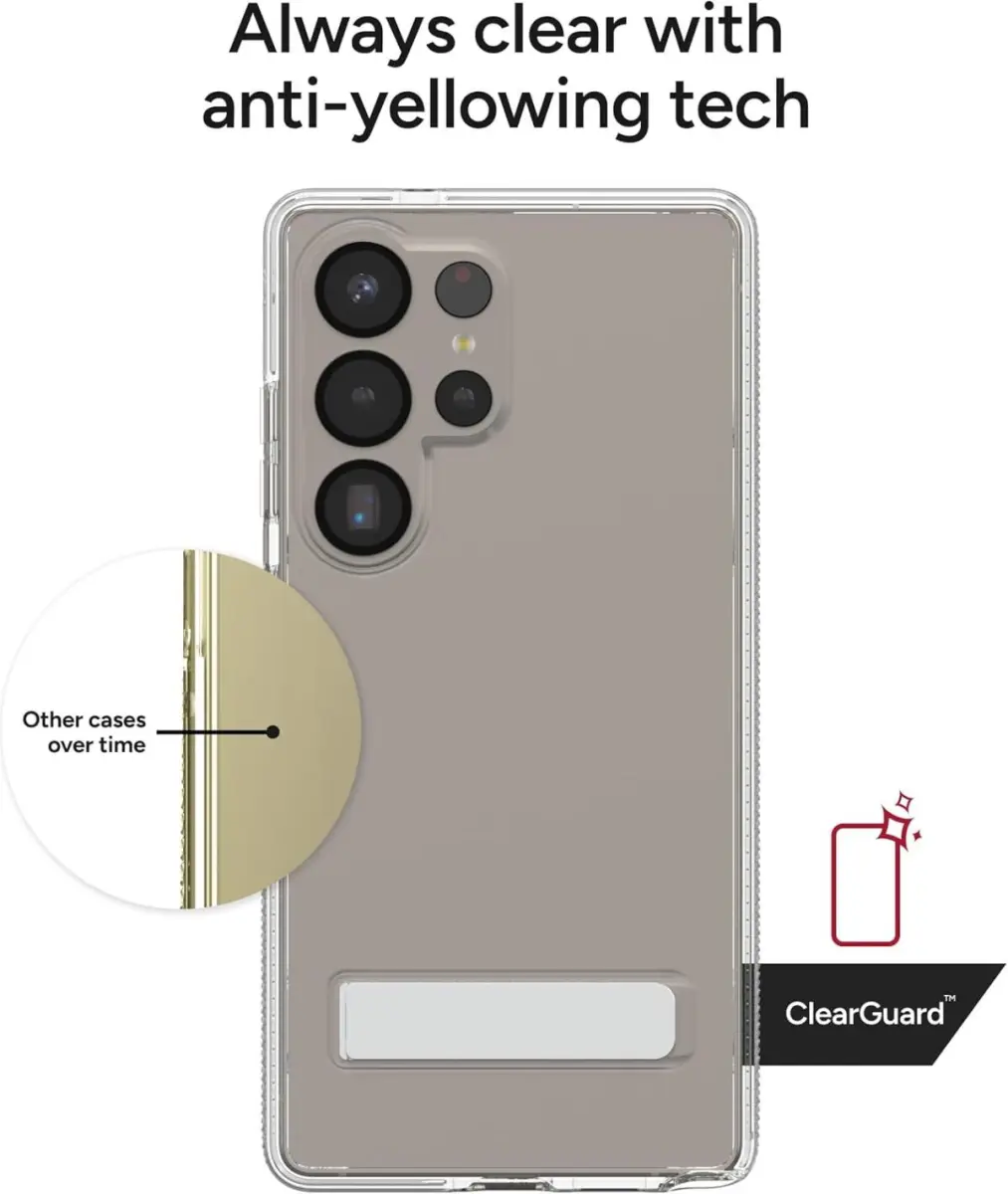 ZAGG Crystal Palace Kickstand Samsung Galaxy S25 Ultra Hoesje Transparant afbeelding 7