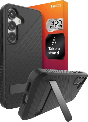 ZAGG Denali Kickstand Samsung Galaxy S25 Hoesje Back Cover Zwart afbeelding 1