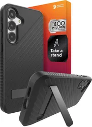 ZAGG Denali Kickstand Samsung Galaxy S25 Plus Hoesje Back Cover Zwart afbeelding