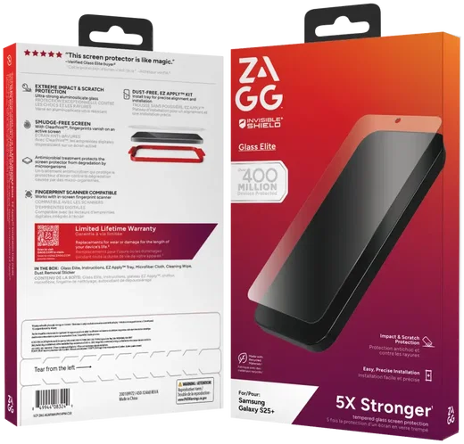 InvisibleShield Glass Elite Samsung Galaxy S25 Plus Screen Protector afbeelding 1