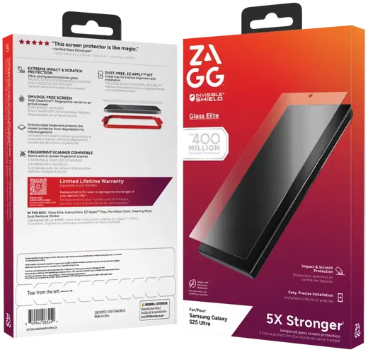 InvisibleShield Glass Elite Samsung Galaxy S25 Ultra Screen Protector afbeelding 1