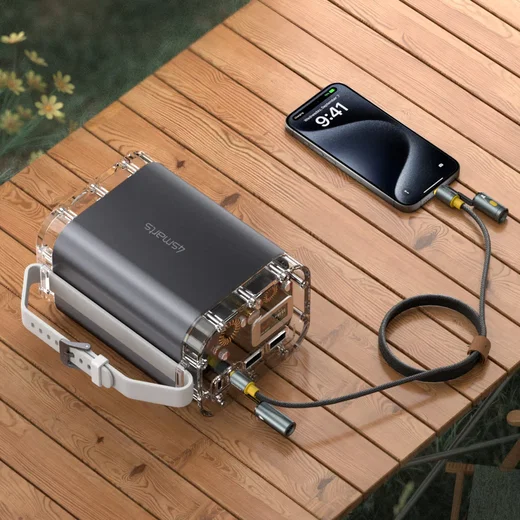 4smarts USB-C naar USB-C 240W 3-in-1 Kabel met Lamp en Aansteker 1.5M Zwart afbeelding 5