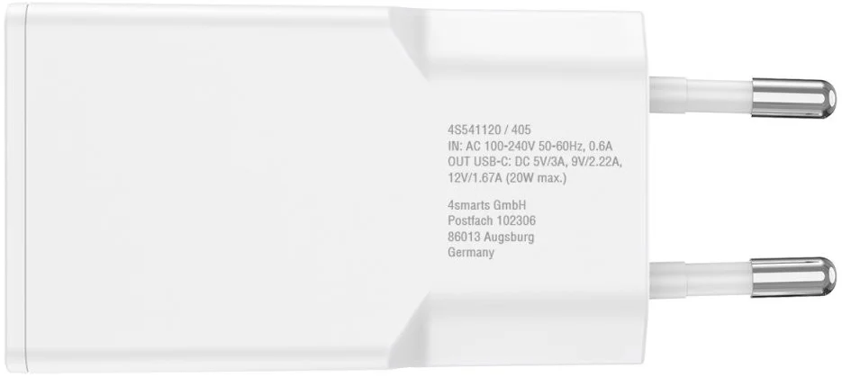 4Smarts 20W Slim USB-C Adapter met USB-C Kabel 1.5 Meter Power Delivery Wit afbeelding 9