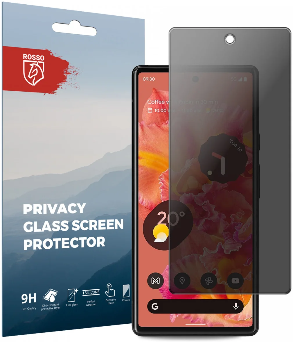 Rosso Google Pixel 6 9H Tempered Glass Screen Protector Privacy afbeelding 1